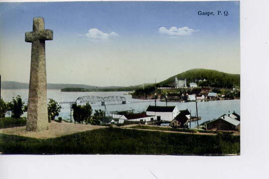 postcard of gaspe