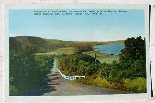 gaspe highway, near grosses roches